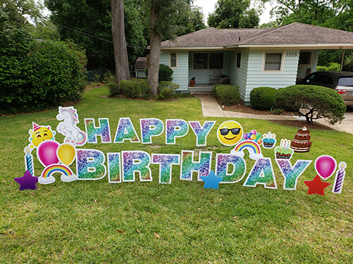A Happy Birthday Yard Card