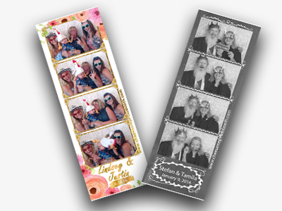 two example photo strips on a white background